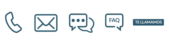 opciones de contacto