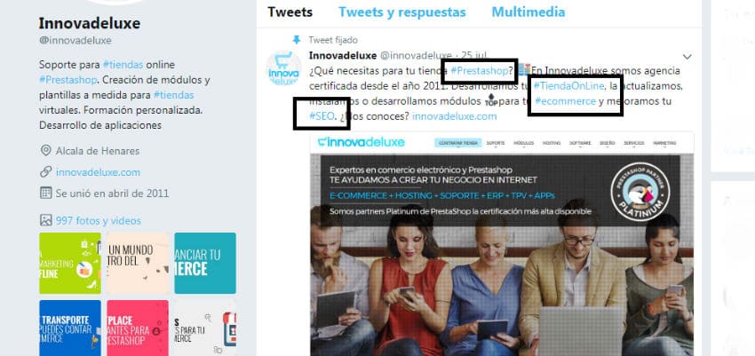 Twitter profile