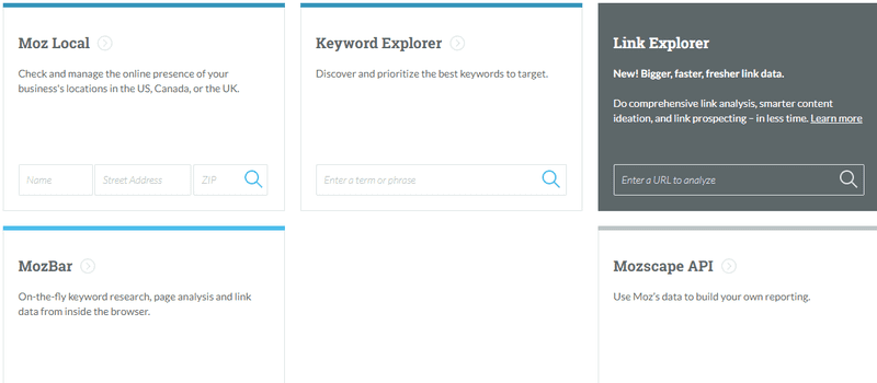 Estudio de los enlaces de la competencia con MOZ
